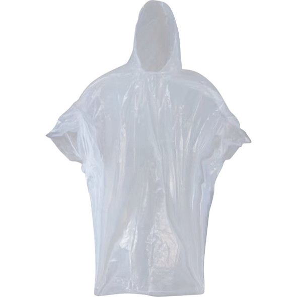Boss 50 In. x 80 In. Clear Disposable Rain Poncho B49837-C 712415