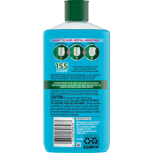 Cascade Platinum 16 Oz. Dishwasher Rinse Aid and Drying Agent 80863848 635343