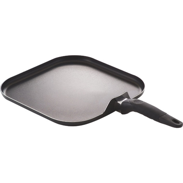 Mirro Get a Grip 2.0 11 In. Square Black Ceramic Griddle with Soft Touch Handle