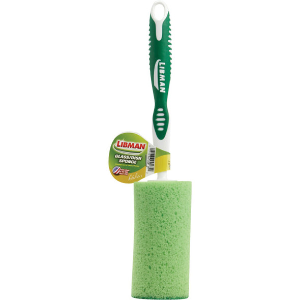 Libman 11.38 In. x 2.25 In. Green Glass & Dish Sponge 35 601856