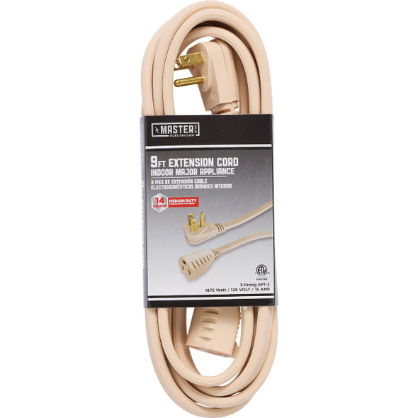 Master Electrician 9 Ft. 14/3 15A Heavy-Duty Appliance Cord 03533ME