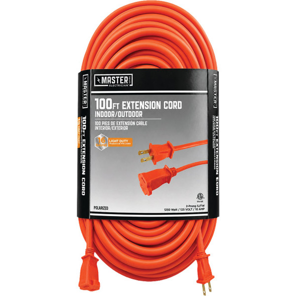 Master Electrician 100 Ft. 16/2 Polarized Outdoor Extension Cord 02209ME