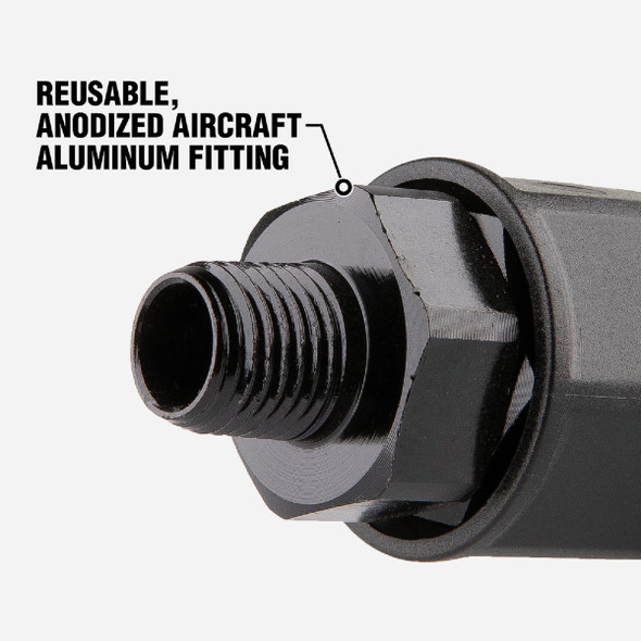 Flexzilla Pro 1-4 In. Barb Reusable Air Hose End with Ball Swivel RP900250BS 570530