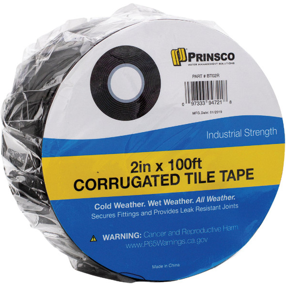 Black Swan 2 In. x 100 Ft. Black Corrugated Tile Tape 10320
