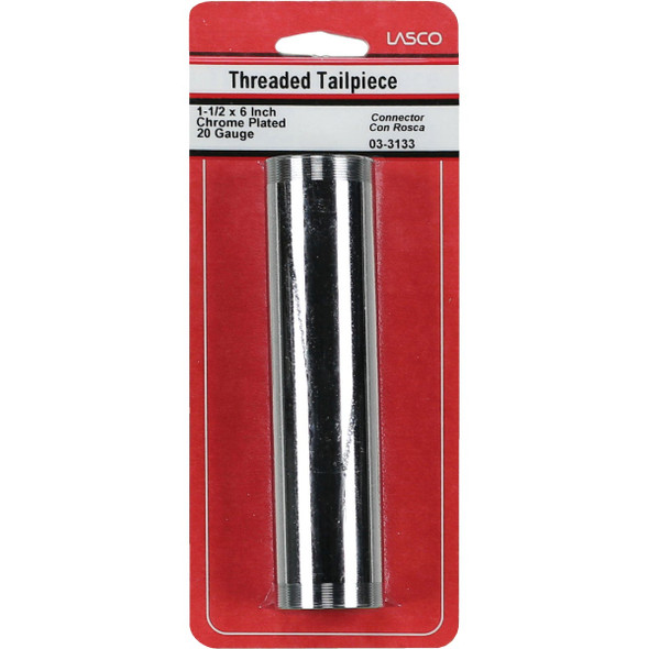 Lasco 1-1-2 In. x 6 In. Chrome Plated Threaded Tube 03-3133 403699