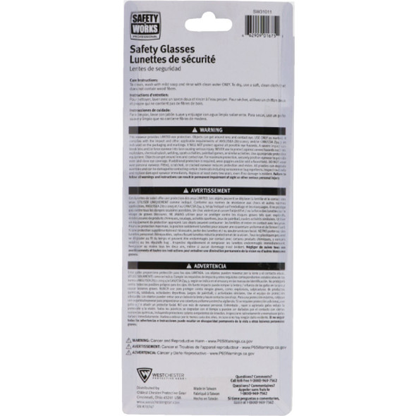 Safety Works Clear Safety Glasses SW31720 361165