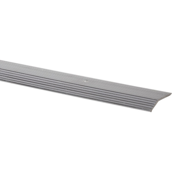 Frost King Satin Silver Fluted 1-3/8 In. x 6 Ft. Aluminum Carpet Trim Bar, Wide