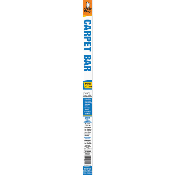 Frost King Satin Silver Fluted 1 In. x 3 Ft. Aluminum Carpet Trim Bar H113FS-3 260223