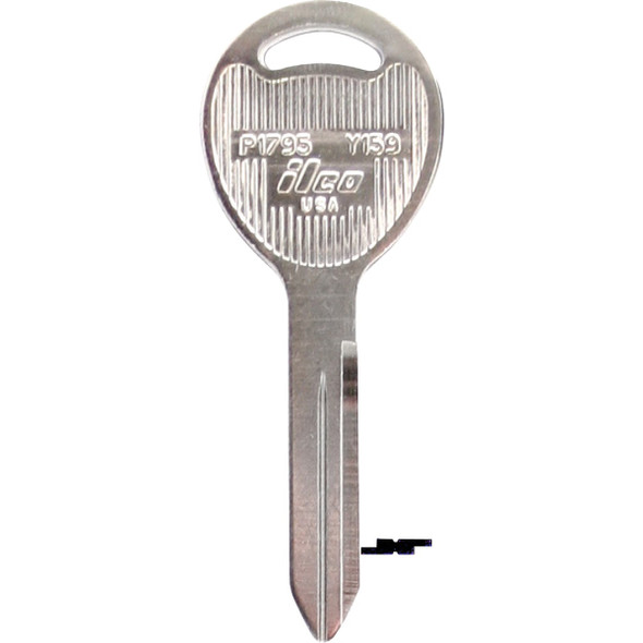 ILCO Chrysler Nickel Plated Automotive Key Y159 / P1795 (10-Pack) IAL01604022