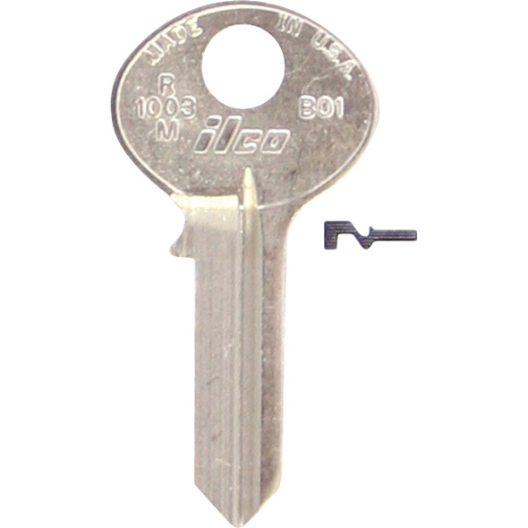 Ilco Bommer Nickel Plated Mailbox Key, R1003M (10-Pack) IAL3204715B