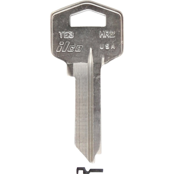 ILCO Harloc Nickel Plated House Key, HR2 / TE3 (10-Pack) IAL00000012