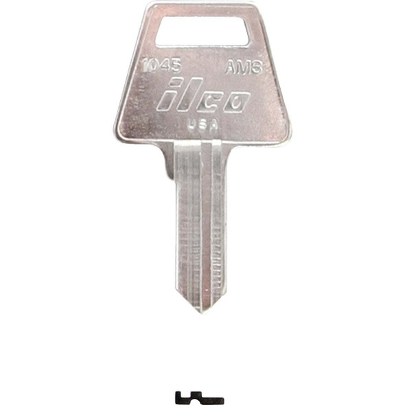 ILCO American Nickel Plated House Key, AM3 / 1045 (10-Pack) IAL0105801B