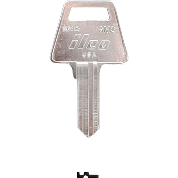 ILCO American Nickel Plated House Key, AM3 / 1045 (10-Pack) IAL0105801B
