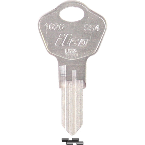 ILCO Sentry Nickel Plated Safe Key SS4 (10-Pack) IAL00000552