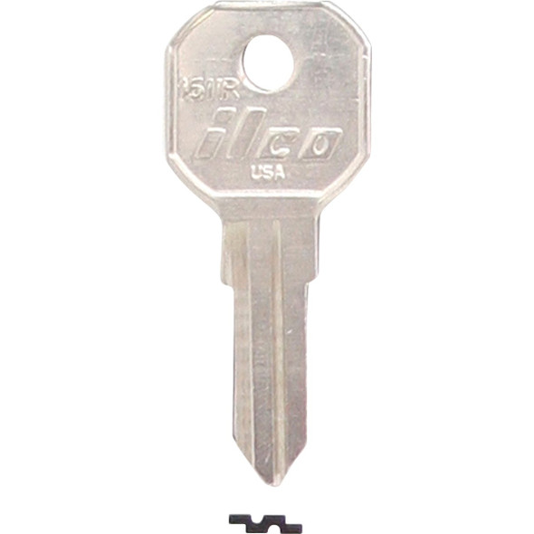 ILCO Nickel Plated Gas Cap Key, 1611R (10-Pack) IAA00019222