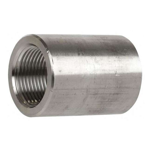 2 in FNPT 316 Stainless Steel Coupling, Class 3000, 3 in OD, 3-3/8 in Length