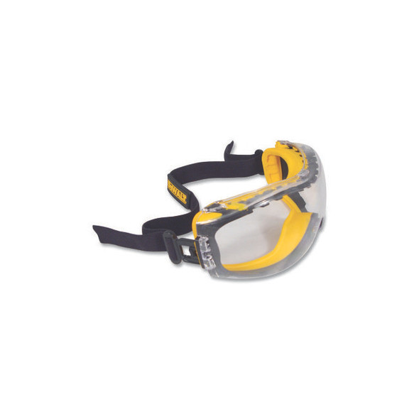 Concealer™ Safety Goggles, Clear Lens, Black/Yellow Frame, Indirect Vents, AF, Elastic Strap