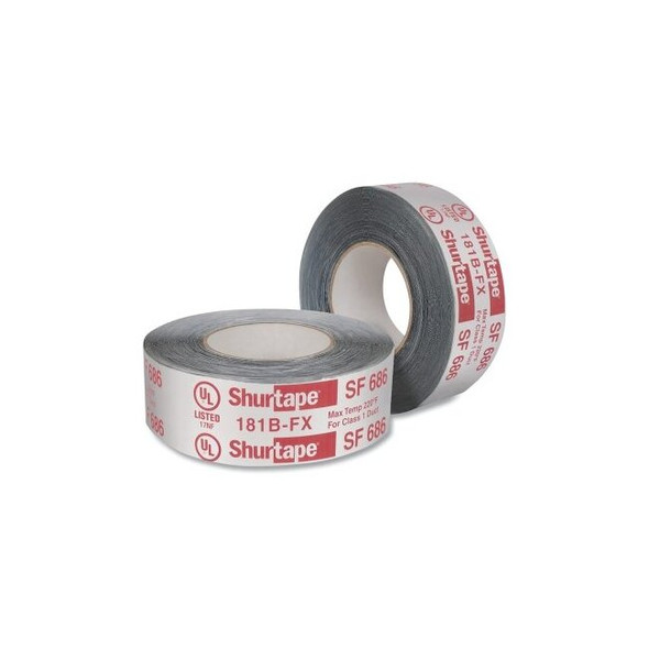 ShurMASTIC® SF 686 Butyl Foil Tape, 3 in W, 100 ft L, 17 mils, Silver Printed