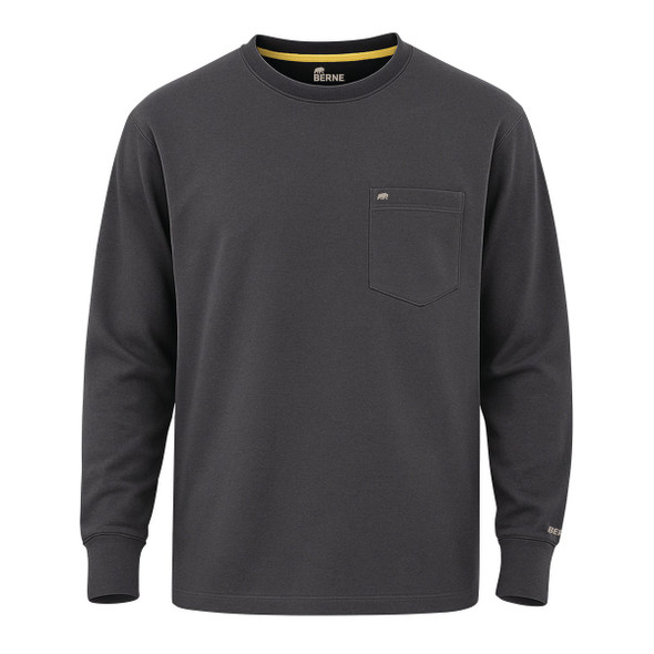 Berne Performance Men's Medium Slate Gray Long Sleeve Pocket T-Shirt BSM39SLAR400 757629