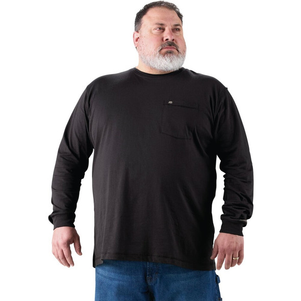 Berne Performance Men's Large Black Long Sleeve Pocket T-Shirt BSM39BKR440 715532