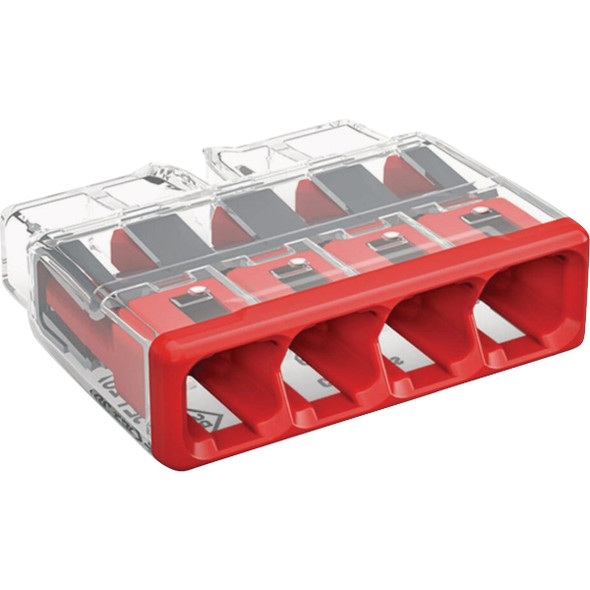 Wago 4-Wire Compact Push In Connector (10-Pack) 2773-404/K000-0008