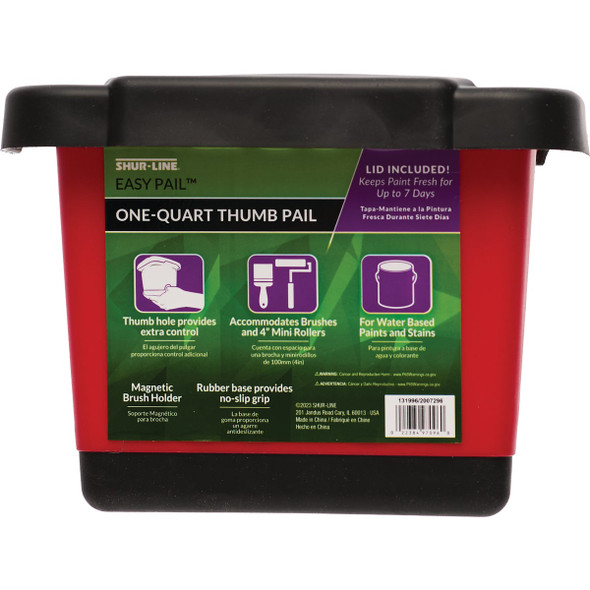 Shur-Line 1 Qt. Easy Paint Thumb Pail with Lid 2007296 772759