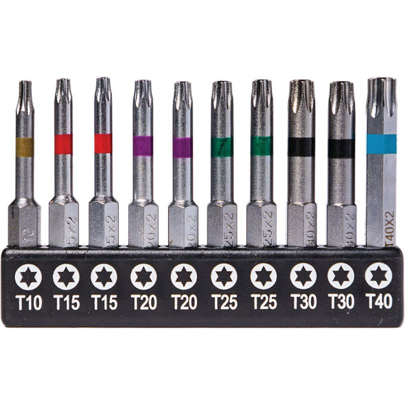Big Timber 10-Piece 2 In. Star Drive Impact Screwdriver Bit Set, Bulk Pack of 20