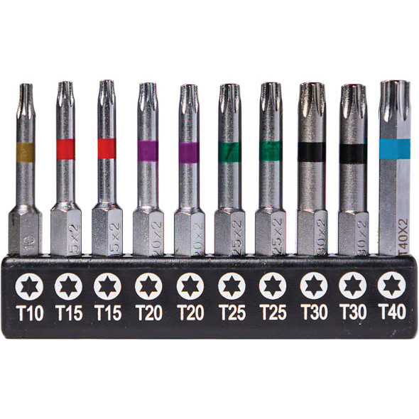 Big Timber 10-Piece 2 In. Star Drive Impact Screwdriver Bit Set, Bulk Pack of 20