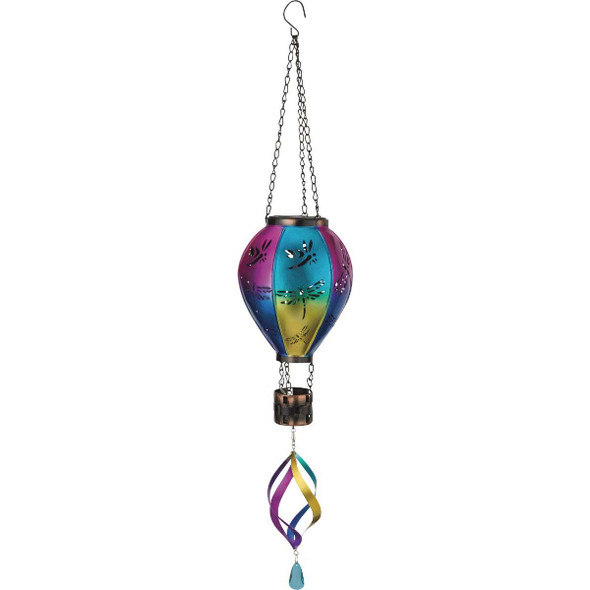 Regal Art & Gift Dragonfly Hot Air Balloon Spinner Solar Lantern 13515