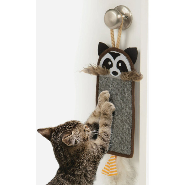 SmartyKat Rowdy Rascal Cat Scratcher & Plush Sound Cat Toy 09183-99997-024 716035
