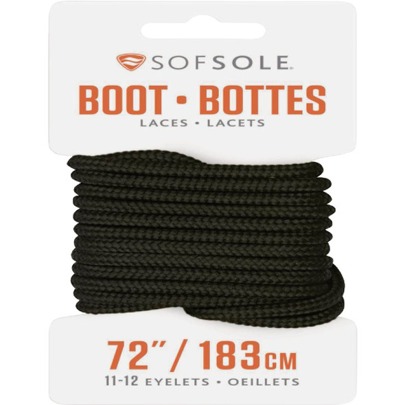 Sof Sole 72 In. Black Boot Laces 84720