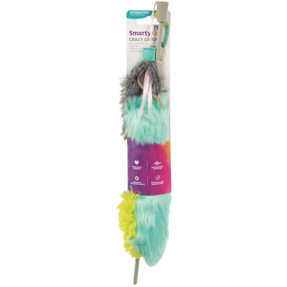 SmartyKat Crazy Catch 3-Part Breakaway Plush Catnip Wand Cat Toy 38014-99997-024