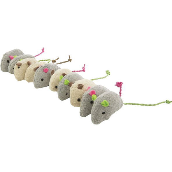 SmartyKat Skitter Critters Plush Catnip Mice Cat Toy (10-Pack) 09085-94997-024 710203