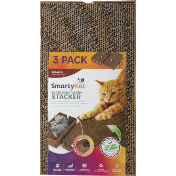 SmartyKat 3pk Stackr Cat Scratcher 09173-99997-004