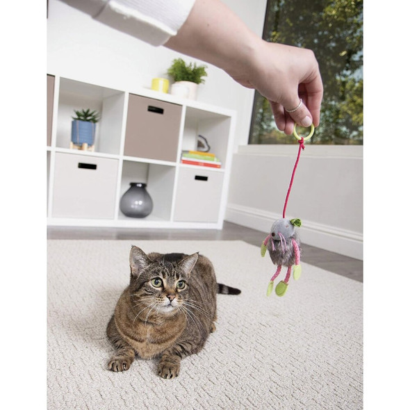 SmartyKat Bouncy Mouse Plush Dangler Catnip Cat Toy 39386-94997-024 768889