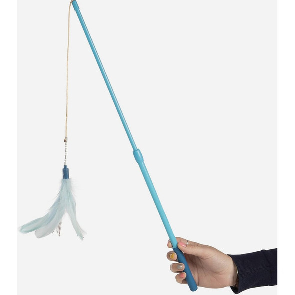 SmartyKat Frisky Flyer Extendable Feather Wand Cat Toy 09674-94997-024 728002