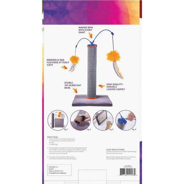 SmartyKat Scratch 'N Spin Cat Toy 09928-94985-004 743298