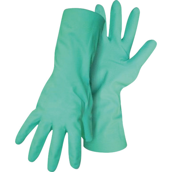 Boss Large Nitrile Coated Flock Lined Extended Gauntlet Cuff Glove B12132-L