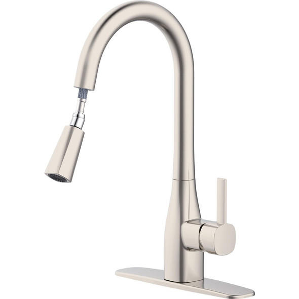 Home Impressions 1-Handle Pull-Down Kitchen Faucet, Brushed Nickel FP4AF316NP-JPA9 489724