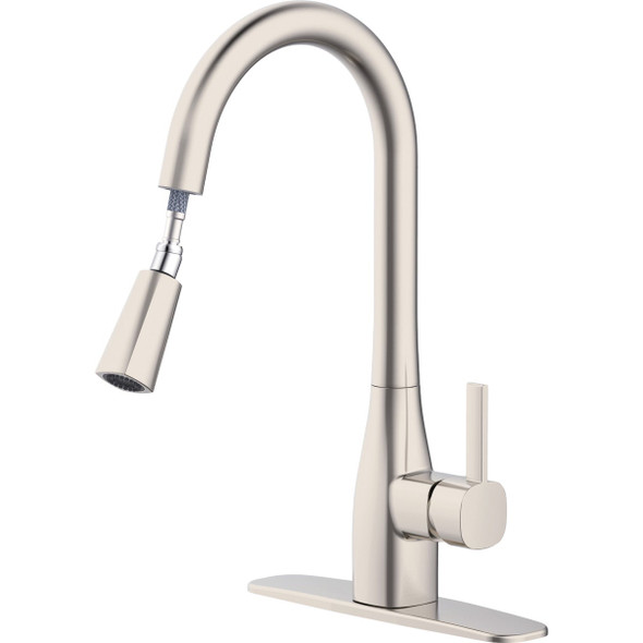 Home Impressions 1-Handle Pull-Down Kitchen Faucet, Brushed Nickel FP4AF316NP-JPA1 489724