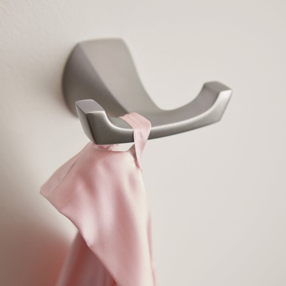 Moen Lindor Double Robe Hook, Spot Resist Brushed Nickel  MY8703BN 428520