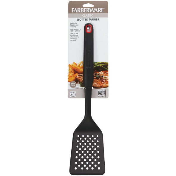 Farberware 13.5 In. Classic Black Nylon Slotted Turner 5211659 614584