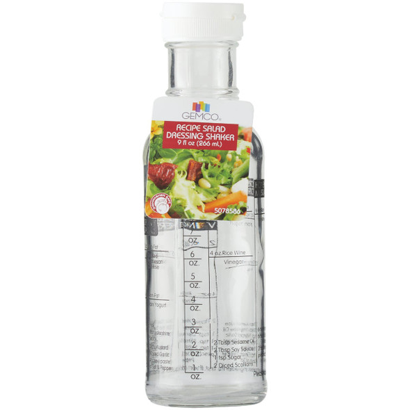 Gemco 9 Oz. Glass Salad Dressing Bottle 5078586 647694