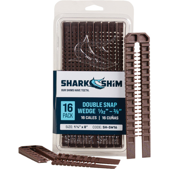 Shark Shim 8 In. L Polypropylene Double Snap Wedge Shim (16-Count) SH-SW16