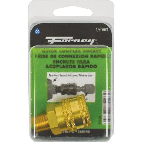 Forney 1-4 In. Male Quick Coupler Pressure Washer Socket 75126 705639