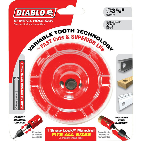 Diablo 3-1-2 In. Bi-Metal Hole Saw DHS3500 302196