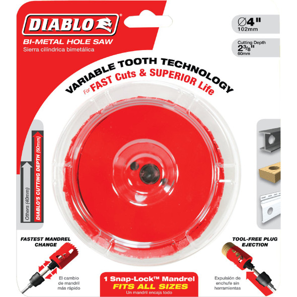 Diablo 3-5-8 In. Bi-Metal Hole Saw DHS3625 302200