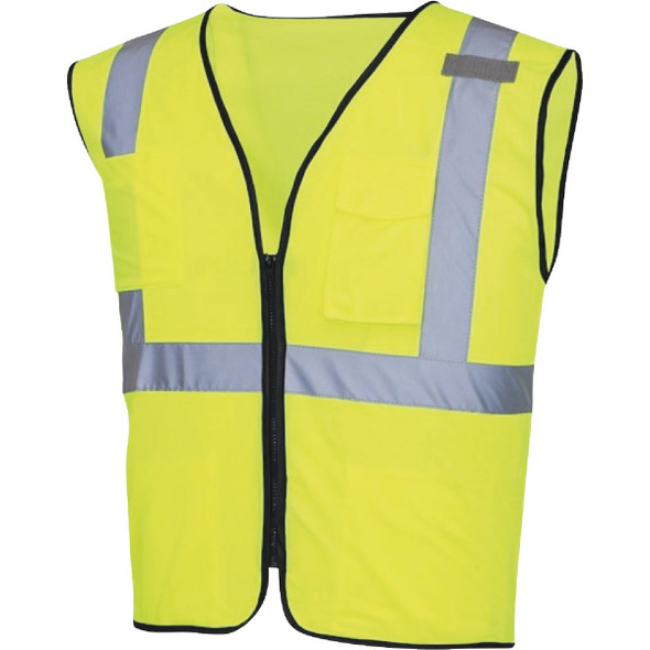 PIP Pro Safety M/L High Visibility Yellow 5-Point Breakaway Surveyors Vest