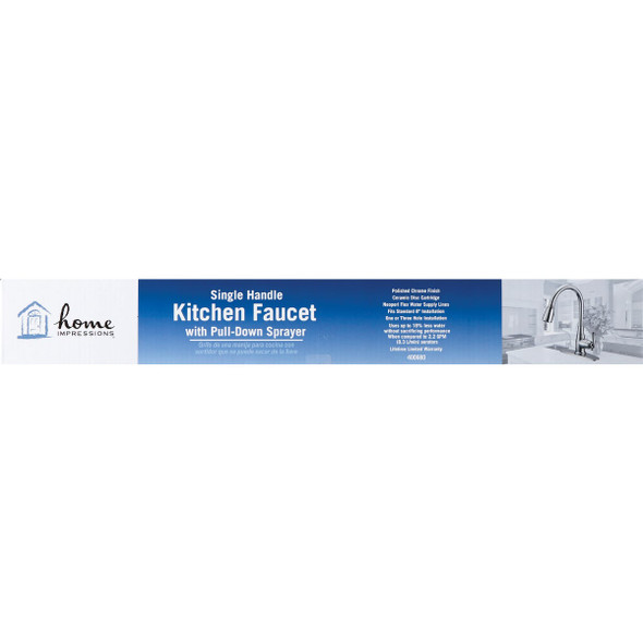 Home Impressions 1-Handle Lever Pull-Down Kitchen Faucet, Chrome FP4AF268CP-JPA9 400680