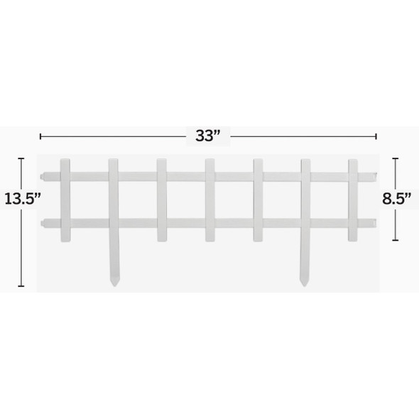 Master Mark Cape Cod 13.5 In. H x 33 In. L. Plastic Decorative Border Fence 38132 758406
